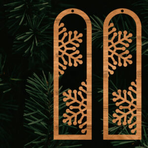 Intra απο ξύλο plywood 3mm-4mm πάχος – Πρότυπο Σκουλαρίκια Snowflakes Δίασταση  5x5 cm INTRAFABR-106814568