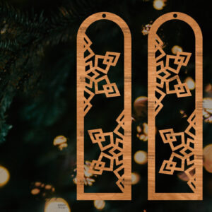 Intra απο ξύλο plywood 3mm-4mm πάχος – Πρότυπο Σκουλαρίκια Snowflakes Δίασταση  5x5 cm INTRAFABR-106814938