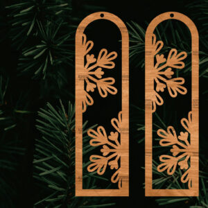 Intra απο ξύλο plywood 3mm-4mm πάχος – Πρότυπο Σκουλαρίκια Snowflakes Δίασταση  5x5 cm INTRAFABR-106815049