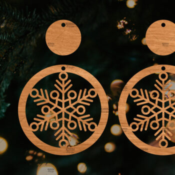 Intra απο ξύλο plywood 3mm-4mm πάχος – Πρότυπο Σκουλαρίκια Snowflakes Δίασταση  5x5 cm INTRAFABR-106815159 - Image 1