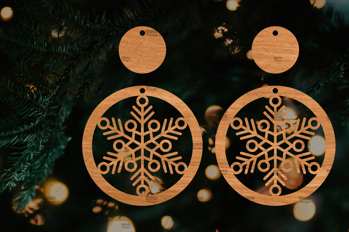 Intra απο ξύλο plywood 3mm-4mm πάχος – Πρότυπο Σκουλαρίκια Snowflakes Δίασταση  5x5 cm INTRAFABR-106815159