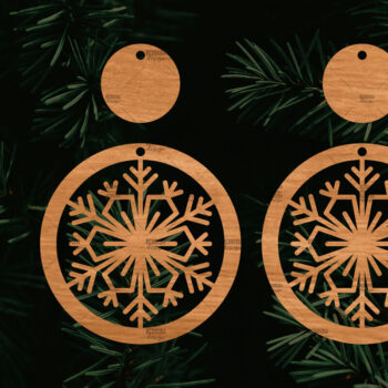 Intra απο ξύλο plywood 3mm-4mm πάχος – Πρότυπο Σκουλαρίκια Snowflakes Δίασταση  5x5 cm INTRAFABR-106815730 - Image 1