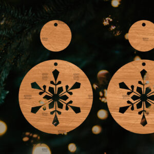 Intra απο ξύλο plywood 3mm-4mm πάχος – Πρότυπο Σκουλαρίκια Snowflakes Δίασταση  5x5 cm INTRAFABR-106815945