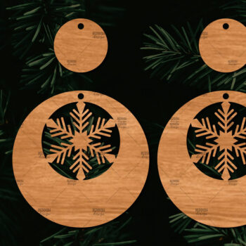 Intra απο ξύλο plywood 3mm-4mm πάχος – Πρότυπο Σκουλαρίκια Snowflakes Δίασταση  5x5 cm INTRAFABR-106442630 - Image 1