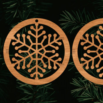 Intra απο ξύλο plywood 3mm-4mm πάχος – Πρότυπο Σκουλαρίκια,Σκουλαρίκια Snowflake Δίασταση  5x5 cm INTRAFABR-108512566 - Image 1