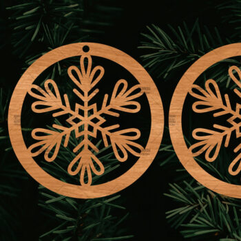 Intra απο ξύλο plywood 3mm-4mm πάχος – Πρότυπο Σκουλαρίκια,Σκουλαρίκια Snowflake Δίασταση 5x5 cm INTRAFABR-108512331 - Image 1