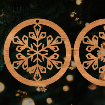 Intra απο ξύλο plywood 3mm-4mm πάχος – Πρότυπο Σκουλαρίκια,Σκουλαρίκια Snowflake Δίασταση 5x5 cm INTRAFABR-108512347 - Image 1