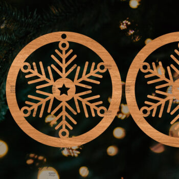 Intra απο ξύλο plywood 3mm-4mm πάχος – Πρότυπο Σκουλαρίκια,Σκουλαρίκια Snowflake Δίασταση  5x5 cm INTRAFABR-108512424 - Image 1