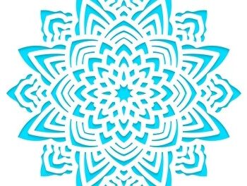 Intra απο ξύλο plywood 3mm-4mm πάχος – Πρότυπο νιφάδες χιονιού Δίασταση  20x20 cm INTRAFABR-4424679 - Image 1