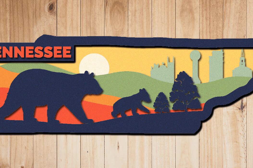 Intra απο ξύλο plywood 3mm-4mm πάχος – Tennessee, 3D Layered Αρχείο Δίασταση  20x20 cm INTRAFABR-33293545