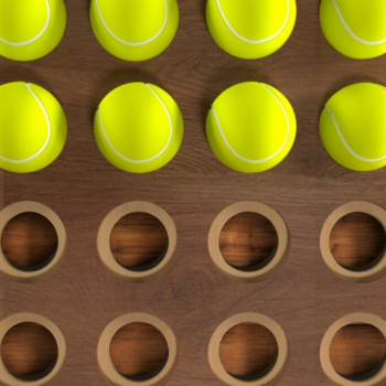 Intra απο ξύλο plywood 3mm-4mm πάχος – Jig χαρακτικής μπάλας τένις 222 Δίασταση  20x20 cm INTRAFABR-118486683 - Image 1