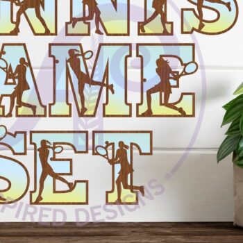 Intra απο ξύλο plywood 3mm-4mm πάχος – Αλφάβητο γραμμάτων παίκτριας τένις Δίασταση  20x20 cm INTRAFABR-93886893 - Image 1