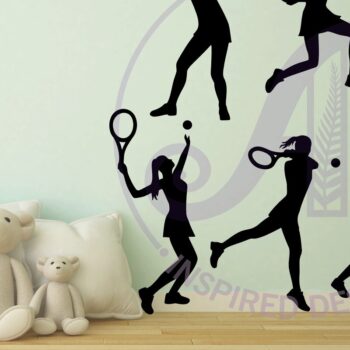 Intra απο ξύλο plywood 3mm-4mm πάχος – Tennis Female Silhouette Shapes Δίασταση  20x20 cm INTRAFABR-96614654 - Image 2