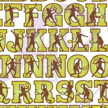 Intra απο ξύλο plywood 3mm-4mm πάχος – Σετ αλφαβήτου με γράμματα τένις Δίασταση 20x20 cm INTRAFABR-93955753 - Image 4