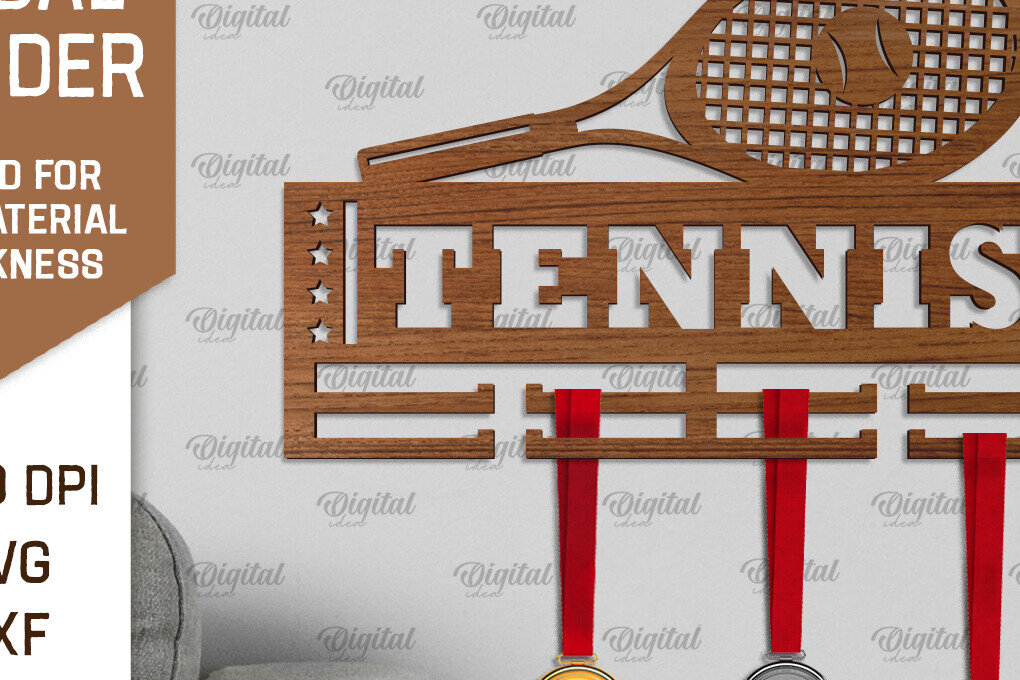 Intra απο ξύλο plywood 3mm-4mm πάχος – Οθόνη μετάλλιου τένις με Δίασταση  20x20 cm INTRAFABR-96564971