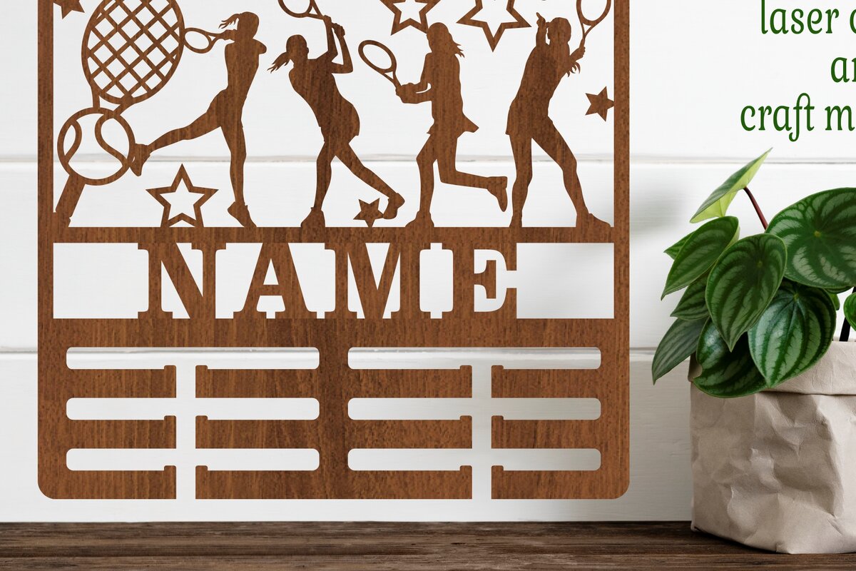 Intra απο ξύλο plywood 3mm-4mm πάχος – Όνομα τένις Κάτοχος μεταλλίου Γυναίκα Δίασταση  20x20 cm INTRAFABR-68102715