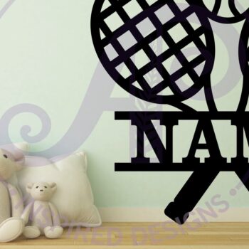 Intra απο ξύλο plywood 3mm-4mm πάχος – Πρότυπο κοπής με λέιζερ για το όνομα του τένις Δίασταση  20x20 cm INTRAFABR-84869671 - Image 2