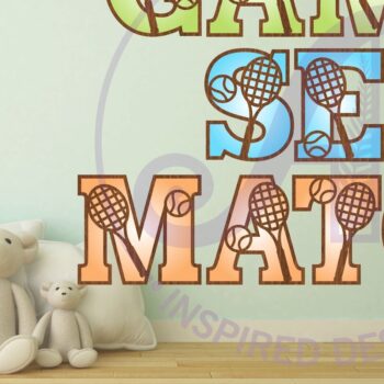 Intra απο ξύλο plywood 3mm-4mm πάχος – Ρακέτα του τένις και αλφάβητο γραμμάτων μπάλας Δίασταση 20x20 cm INTRAFABR-93741170 - Image 2