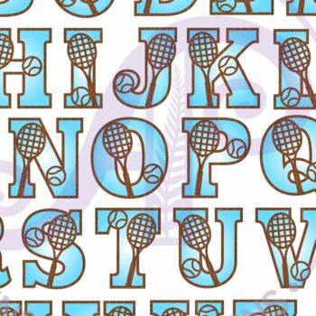 Intra απο ξύλο plywood 3mm-4mm πάχος – Ρακέτα του τένις και αλφάβητο γραμμάτων μπάλας Δίασταση 20x20 cm INTRAFABR-93741170 - Image 4