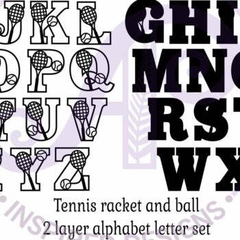 Intra απο ξύλο plywood 3mm-4mm πάχος – Ρακέτα του τένις και αλφάβητο γραμμάτων μπάλας Δίασταση 20x20 cm INTRAFABR-93741170 - Image 5