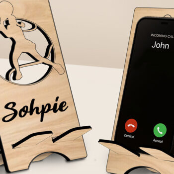 Intra απο ξύλο plywood 3mm-4mm πάχος – Γυναικείο δώρο θήκης τηλεφώνου τένις Δίασταση  20x20 cm INTRAFABR-122774777 - Image 1