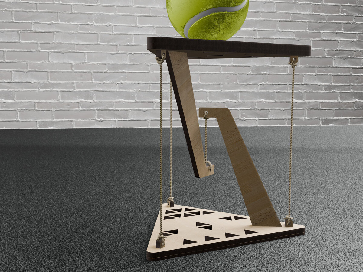 Intra απο ξύλο plywood 3mm-4mm πάχος – Αρχεία αποκοπής με λέιζερ πίνακα Tensegrity Δίασταση  20x20 cm INTRAFABR-120037249