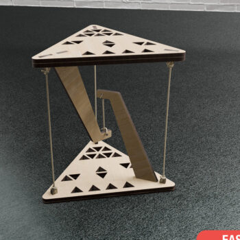 Intra απο ξύλο plywood 3mm-4mm πάχος – Αρχεία αποκοπής με λέιζερ πίνακα Tensegrity Δίασταση 20x20 cm INTRAFABR-120037249 - Image 5