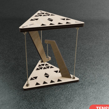Intra απο ξύλο plywood 3mm-4mm πάχος – Αρχεία αποκοπής με λέιζερ πίνακα Tensegrity Δίασταση 20x20 cm INTRAFABR-120037249 - Image 6