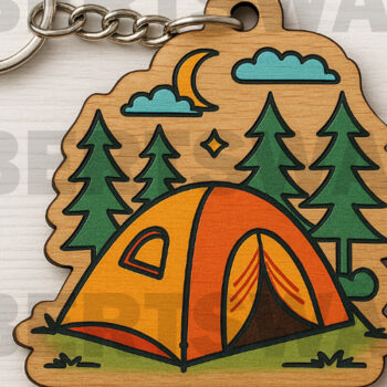 Intra απο ξύλο plywood 3mm-4mm πάχος – Μπρελόκ για Σκηνή Δίασταση  5x5 cm INTRAFABR-123010617 - Image 1