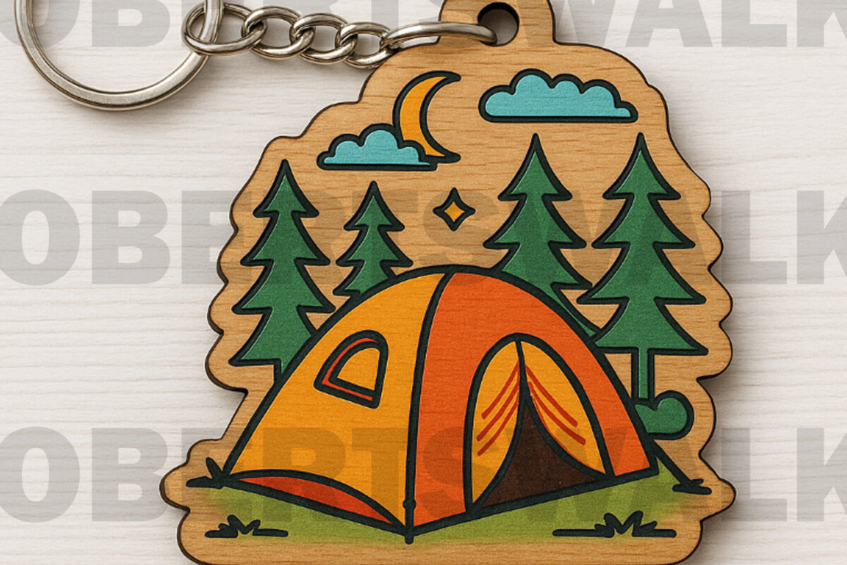 Intra απο ξύλο plywood 3mm-4mm πάχος – Μπρελόκ για Σκηνή Δίασταση  5x5 cm INTRAFABR-123010617