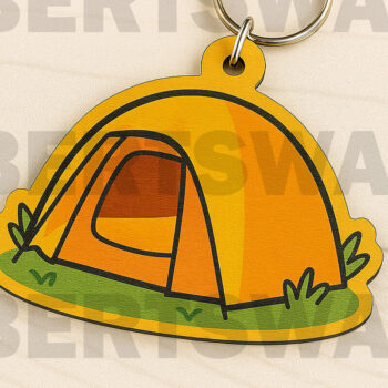 Intra απο ξύλο plywood 3mm-4mm πάχος – Αρχείο κοπής Keychain Tent Δίασταση  5x5 cm INTRAFABR-123666056 - Image 1
