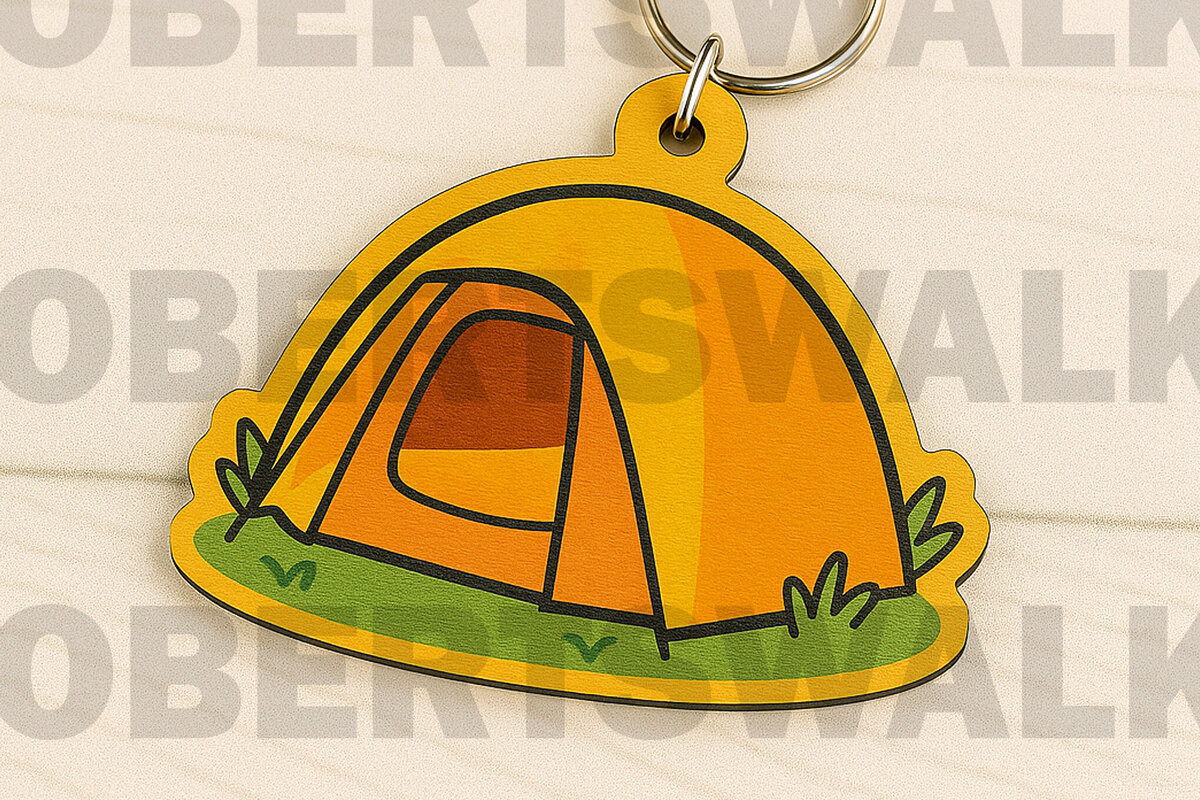 Intra απο ξύλο plywood 3mm-4mm πάχος – Αρχείο κοπής Keychain Tent Δίασταση  5x5 cm INTRAFABR-123666056