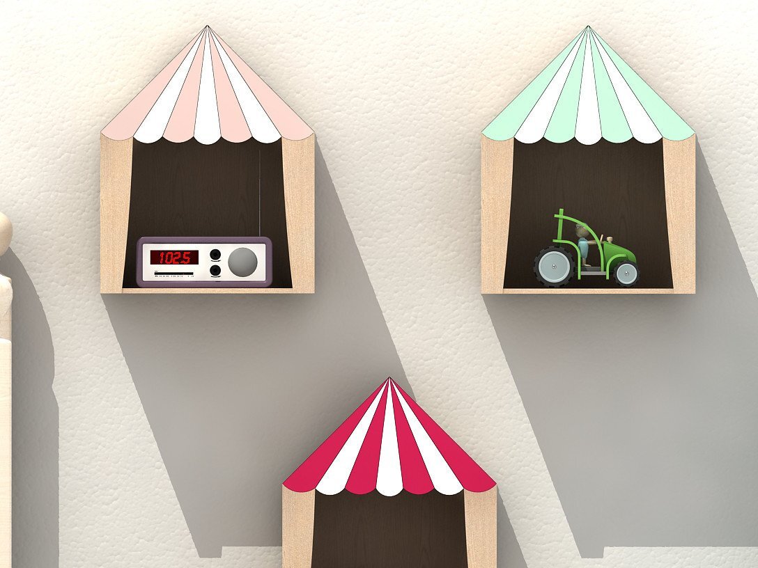 Intra απο ξύλο plywood 3mm-4mm πάχος –  ραφιών τοίχου σκηνής Αρχείο Glowforge Δίασταση  40x30 cm INTRAFABR-38596743