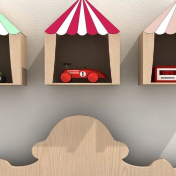 Intra απο ξύλο plywood 3mm-4mm πάχος –  ραφιών τοίχου σκηνής Αρχείο Glowforge Δίασταση  40x30 cm INTRAFABR-38596743 - Image 2