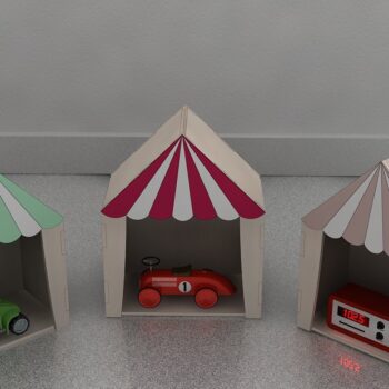 Intra απο ξύλο plywood 3mm-4mm πάχος –  ραφιών τοίχου σκηνής Αρχείο Glowforge Δίασταση  40x30 cm INTRAFABR-38596743 - Image 3