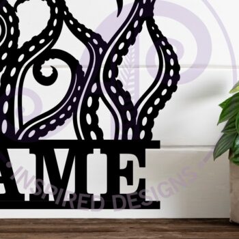 Intra απο ξύλο plywood 3mm-4mm πάχος – Αρχείο κοπής με λέιζερ Σήμα ονόματος Tentacles Δίασταση  20x20 cm INTRAFABR-114693715 - Image 2