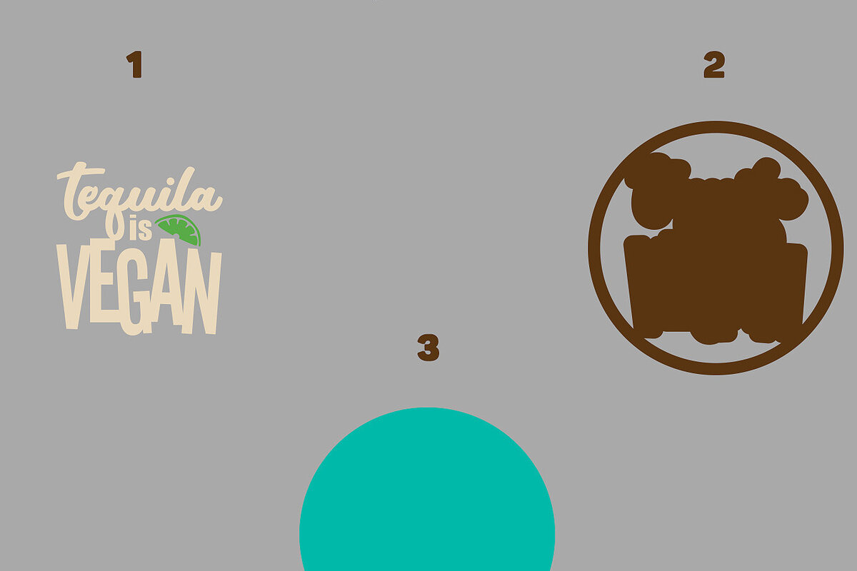 Intra απο ξύλο plywood 3mm-4mm πάχος – Η τεκίλα είναι Vegan, Funny Quote Δίασταση  20x20 cm INTRAFABR-13061852