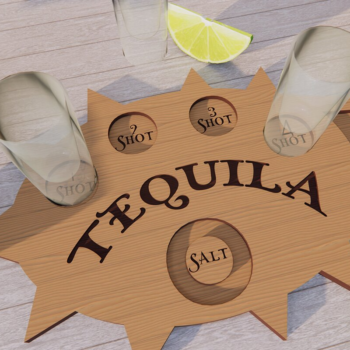 Intra απο ξύλο plywood 3mm-4mm πάχος – Tequila Shot Board Δίασταση  20x20 cm INTRAFABR-79137680 - Image 1