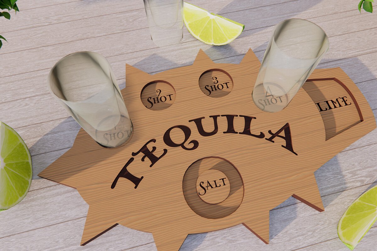 Intra απο ξύλο plywood 3mm-4mm πάχος – Tequila Shot Board Δίασταση  20x20 cm INTRAFABR-79137680