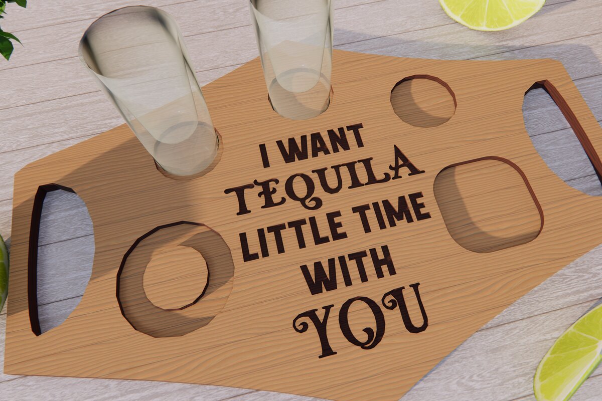 Intra απο ξύλο plywood 3mm-4mm πάχος – Tequila Shot Board Δίασταση  20x20 cm INTRAFABR-79193283