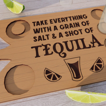 Intra απο ξύλο plywood 3mm-4mm πάχος – Tequila Shot Board Δίασταση  20x20 cm INTRAFABR-79137667 - Image 1