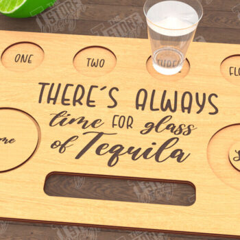 Intra απο ξύλο plywood 3mm-4mm πάχος – Τεκίλα Shot Board | Δίσκος σερβιρίσματος Shot Δίασταση  20x20 cm INTRAFABR-115892904 - Image 1