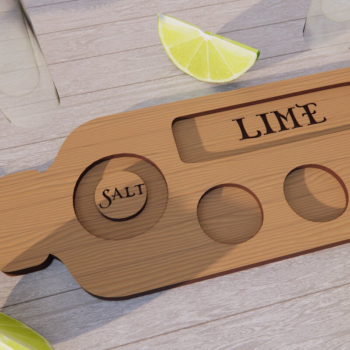 Intra απο ξύλο plywood 3mm-4mm πάχος – Τεκίλα Shot Board Δίασταση  20x20 cm INTRAFABR-79193269 - Image 1