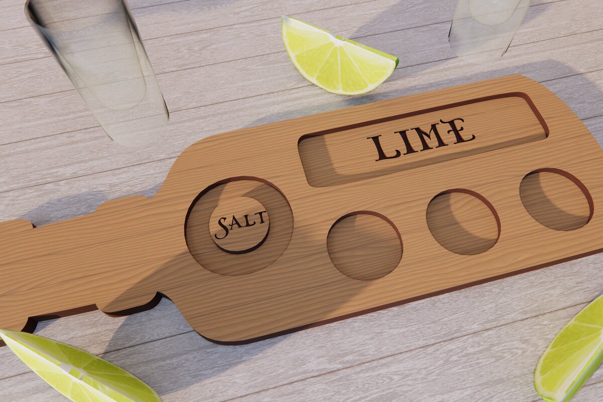 Intra απο ξύλο plywood 3mm-4mm πάχος – Τεκίλα Shot Board Δίασταση  20x20 cm INTRAFABR-79193269