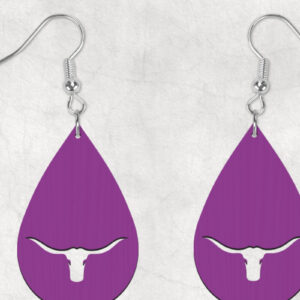 Intra απο ξύλο plywood 3mm-4mm πάχος – Texas Longhorns Boho σκουλαρίκια Δίασταση  5x5 cm INTRAFABR-28853170