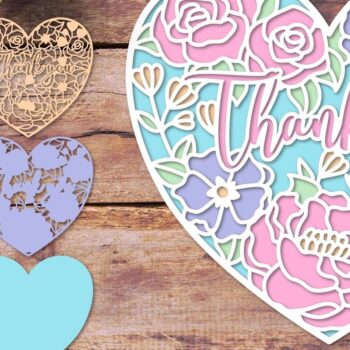 Intra απο ξύλο plywood 3mm-4mm πάχος – Ευχαριστήρια κάρτα Δίασταση 20x20 cm INTRAFABR-29636706 - Image 1