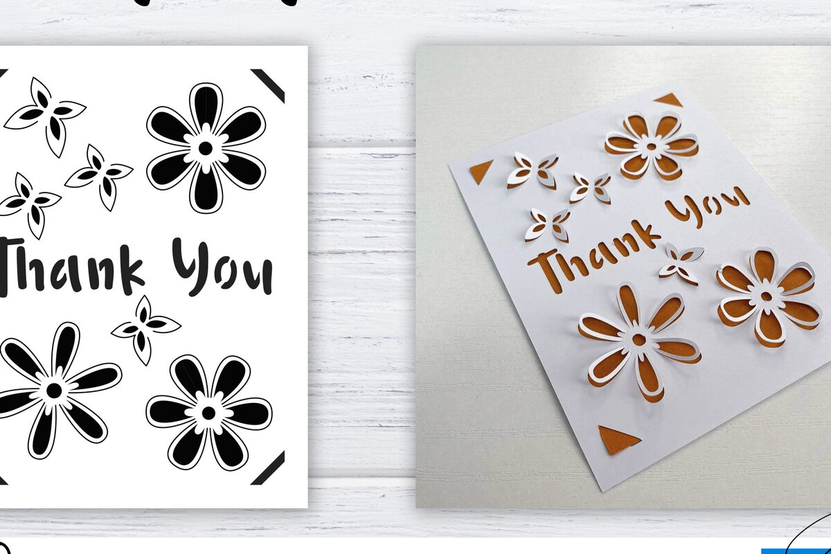 Intra απο ξύλο plywood 3mm-4mm πάχος – Ευχαριστώ Pop Up Card Δίασταση  20x20 cm INTRAFABR-25964286