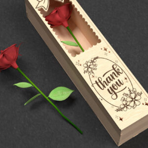 Intra απο ξύλο plywood 3mm-4mm πάχος – Ευχαριστώ Rose Box Πρότυπο Δίασταση 20x20 cm INTRAFABR-119716189