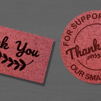 Intra απο ξύλο plywood 3mm-4mm πάχος – Αρχείο Ευχαριστώ Stamp Laser Δίασταση  20x20 cm INTRAFABR-107112172 - Image 2