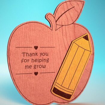 Intra απο ξύλο plywood 3mm-4mm πάχος – Ευχαριστούμε Δάσκαλο Sign | Δίασταση  40x30 cm INTRAFABR-71555928 - Image 6